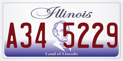 IL license plate A345229