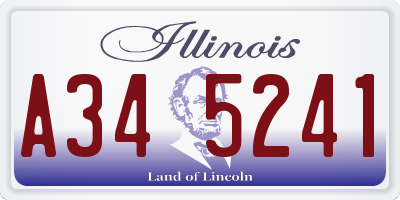 IL license plate A345241