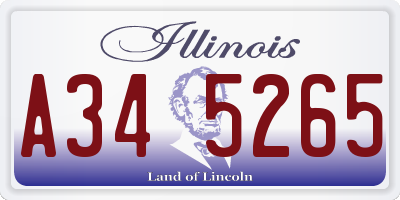 IL license plate A345265