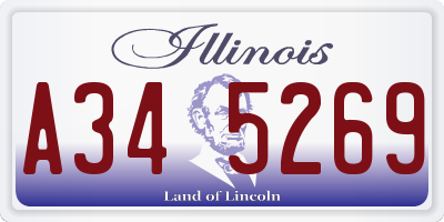 IL license plate A345269