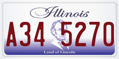 IL license plate A345270