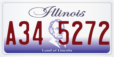IL license plate A345272