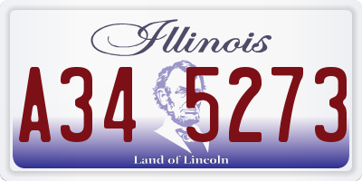 IL license plate A345273