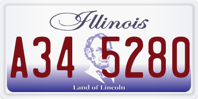 IL license plate A345280