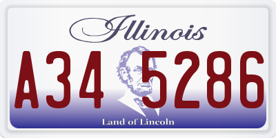 IL license plate A345286
