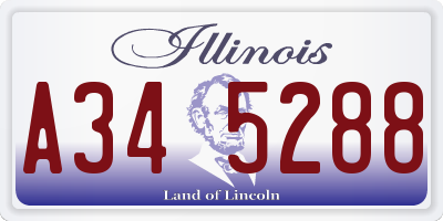 IL license plate A345288