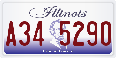 IL license plate A345290