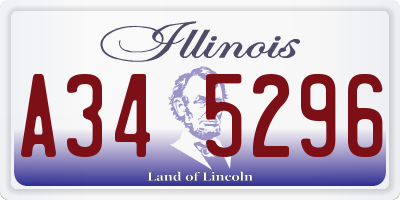 IL license plate A345296