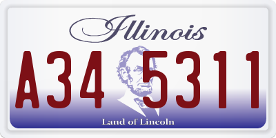IL license plate A345311