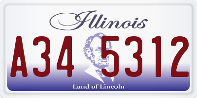 IL license plate A345312