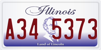 IL license plate A345373