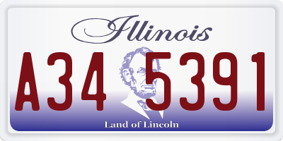 IL license plate A345391