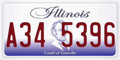 IL license plate A345396
