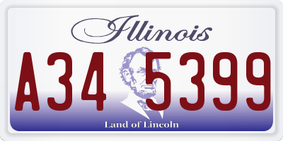 IL license plate A345399