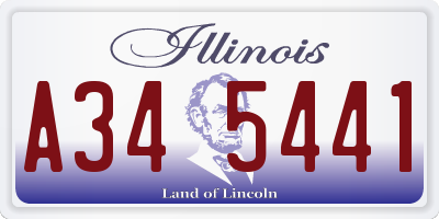 IL license plate A345441
