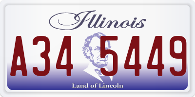 IL license plate A345449