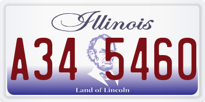IL license plate A345460