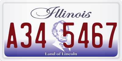IL license plate A345467