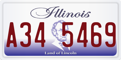 IL license plate A345469