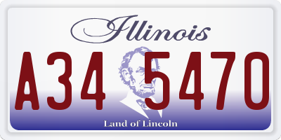 IL license plate A345470