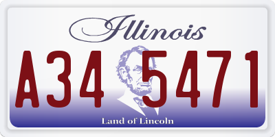IL license plate A345471