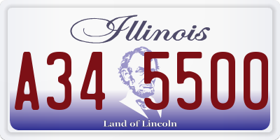 IL license plate A345500