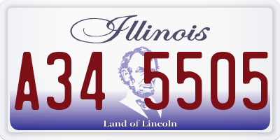 IL license plate A345505