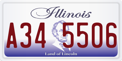 IL license plate A345506
