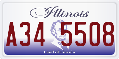 IL license plate A345508