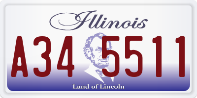 IL license plate A345511