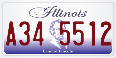 IL license plate A345512