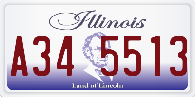 IL license plate A345513