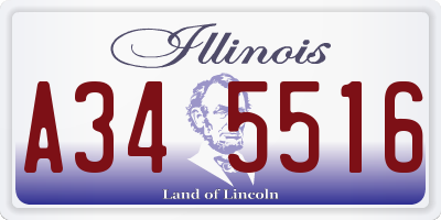 IL license plate A345516