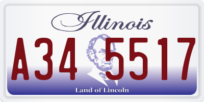 IL license plate A345517