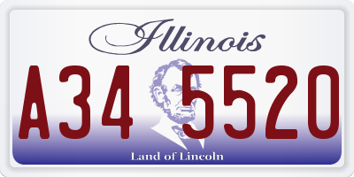 IL license plate A345520
