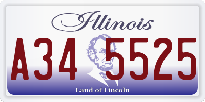 IL license plate A345525
