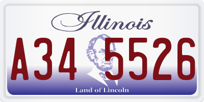 IL license plate A345526