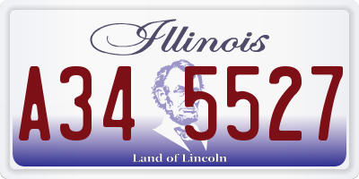 IL license plate A345527