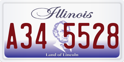 IL license plate A345528