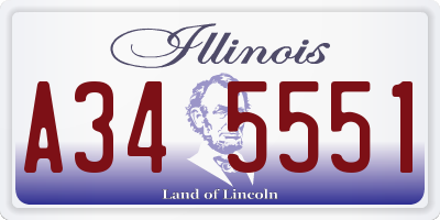 IL license plate A345551