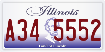 IL license plate A345552