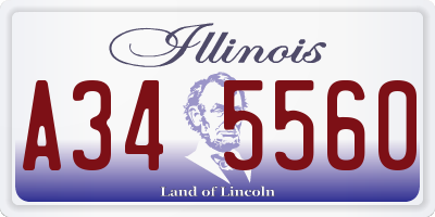 IL license plate A345560