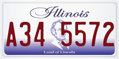 IL license plate A345572