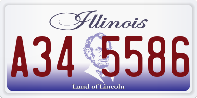 IL license plate A345586