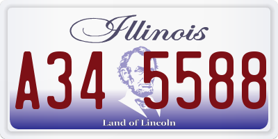 IL license plate A345588