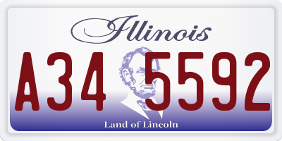 IL license plate A345592