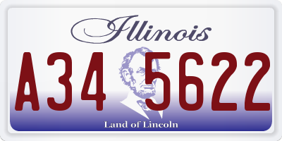 IL license plate A345622