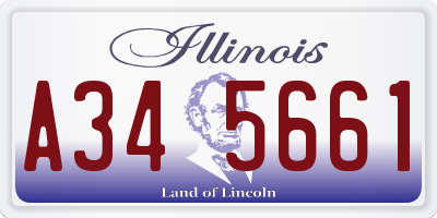 IL license plate A345661