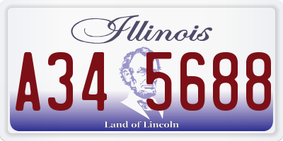 IL license plate A345688