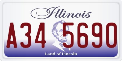 IL license plate A345690
